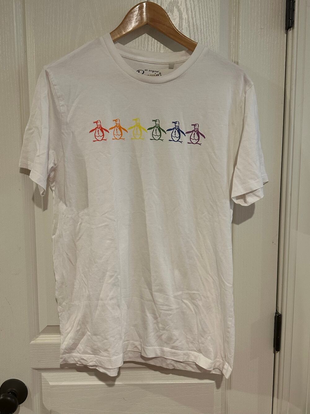 An Original Penguin by Munsingwear Pride Rainbow Penquin size large tshrit